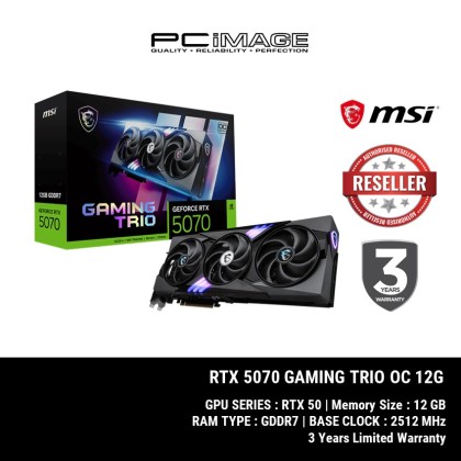 MSI GEFORCE RTX5070 GAMING TRIO OC EDITION 12GB GDDR7 GPU GRAPHIC CARD