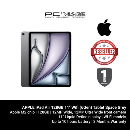 APPLE iPad Air 128GB 11" (6th Gen) Wifi Tablet Space Grey APPLE iPad Air 128GB 11" (6th Gen) Wifi Tablet Space Grey