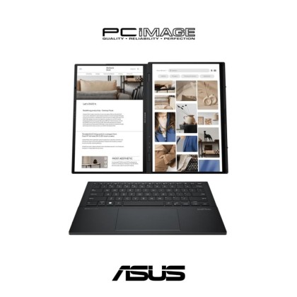 ASUS ZENBOOK DUO (UX8406C-APZ052WS) U9-285H, 32GB LPDDR5X, 2TB SSD, Intel ARC, 14" 3K OLED 120HZ, Win11H, OfficeHNS24+365 Basic, 2 Years Warranty Inkwell Grey