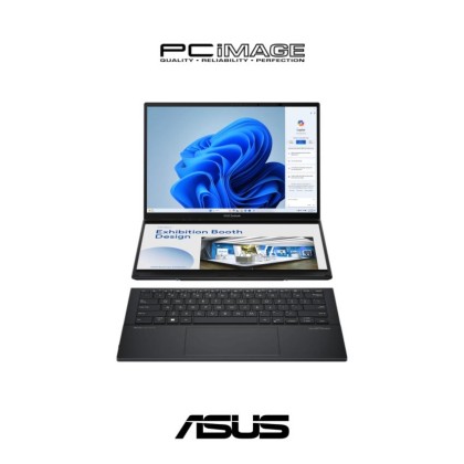 ASUS ZENBOOK DUO (UX8406C-APZ052WS) U9-285H, 32GB LPDDR5X, 2TB SSD, Intel ARC, 14" 3K OLED 120HZ, Win11H, OfficeHNS24+365 Basic, 2 Years Warranty Inkwell Grey