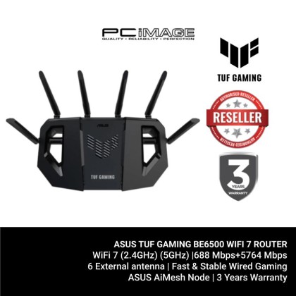 Asus TUF-BE6500 Dual Band WiFi 7 BE6500 TUF Gaming Router Asus TUF-BE6500 Dual Band WiFi 7 BE6500 TUF Gaming Router