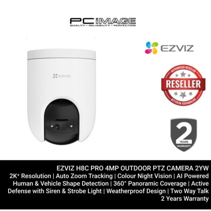 EZVIZ H8C PRO 4MP OUTDOOR PTZ CAMERA 2YW 