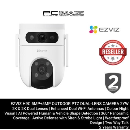 EZVIZ H9C 5MP+5MP OUTDOOR PTZ DUAL-LENS CAMERA 2YW EZVIZ H9C 5MP+5MP OUTDOOR PTZ DUAL-LENS CAMERA 2YW