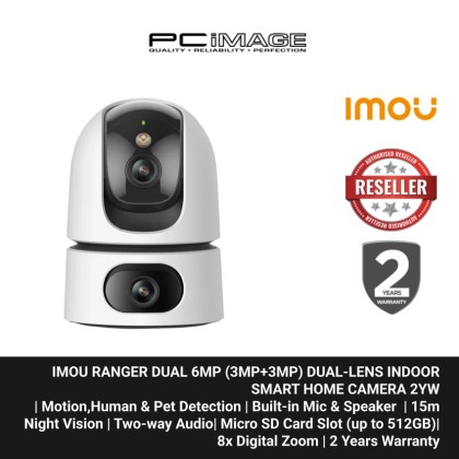 IMOU RANGER DUAL 6MP/8MP DUAL-LENS INDOOR SMART HOME CAMERA 2YW 