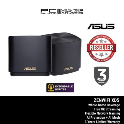 ASUS ZenWiFi XD5 WiFi 6 AX3000 Gigabit Mesh WiFi Router System AiMesh Certified Router