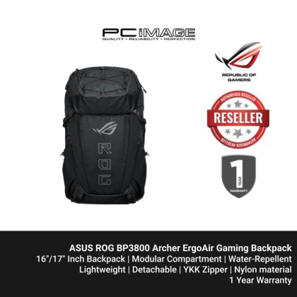 ASUS ROG BP3800 Archer ErgoAir Gaming Backpack