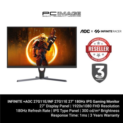 INFINITE +AOC 27G11E/INF 27G11E 27" 180Hz IPS Gaming Monitor