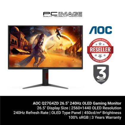 AOC Q27G4ZD 26.5" 240Hz OLED Gaming Monitor