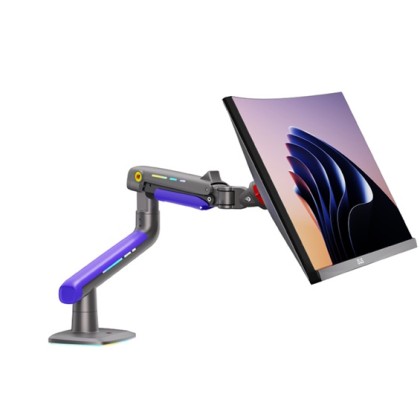 NB NORTH BAYOU G60 LED RGB MONITOR ARM GAS-STRUT FLEXI MOUNT 360 DEGREE ROTATABLE FOR 32" - 60", UP TO 20KG
