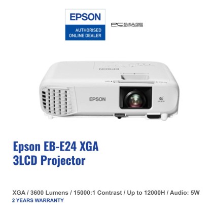 EPSON EB-E24 XGA 3600 Lumens 3LCD Projector