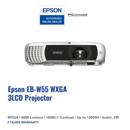 EPSON EB-W55 WXGA 4000 Lumens 3LCD Projector