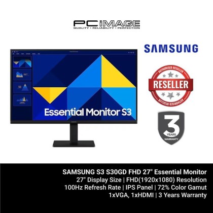 SAMSUNG S3 S30GD FHD 27" Essential Monitor SAMSUNG S3 S30GD FHD 27" Essential Monitor