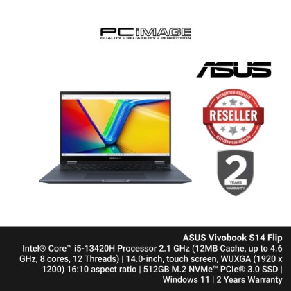 ASUS Vivobook S14 Flip (TP3402V-ALZ636WS) 14'' IPS Touch/ i5-13420H Processor/512GB SSD/Intel&reg; UHD Graphics