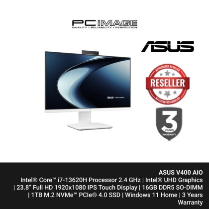 ASUS V400 V440VA-WPD008W 23.8” FHD IPS Touch/i7-13620H/16G/512G/W11/3Y OSS/OPI/M365/TOUCH/WL KBM/WHITE [ TNG RM100] 