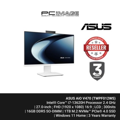 ASUS AiO V470 (TWPF012WS) 27''FHD/Intel i7/1TB/Touch screen/75Hz Laptop [ TNG RM100 ]