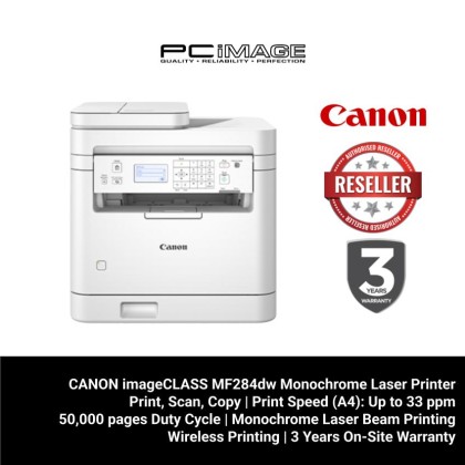 CANON imageCLASS MF284dw Monochrome Multifunction Laser Printer (PRINT/SCAN/COPY/DUPLEX PRINT/WIRELESS) + FREE RM100 TNG