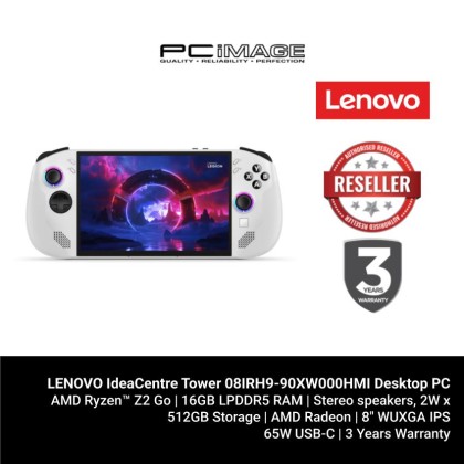 LENOVO Legion GO 8ARP1-83L3000UMJ 8" Handheld Gaming Console Glacier White (Ryzen Z2 Go, 16GB LPDDR5X-6400, 512GB SSD, AMD Radeon, 8.8" WUXGA IPS, Win11H, 3YW)