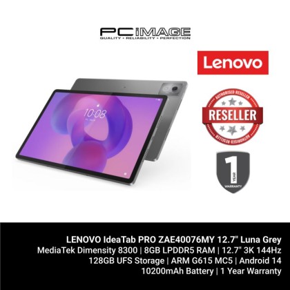 LENOVO IdeaTab PRO ZAE40076MY 12.7" Luna Grey (MD 8300, 8GB LPDDR5X, 128GB SSD, Integrated ARM, 12.7" 3K Touch, 1YW, Android 14) LENOVO IdeaTab PRO ZAE40076MY 12.7" Luna Grey (MD 8300, 8GB LPDDR5X, 128GB SSD, Integrated ARM, 12.7" 3K Touch, 1YW, Android 14)