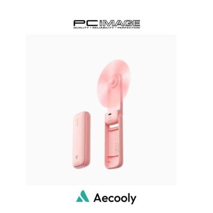 AECOOLY PF01 POCKET 01-PORTABLE HANDHELD FAN/ 2000MAH/ 3 GEARS/ 1YW - BEIGE / BLACK / PINK