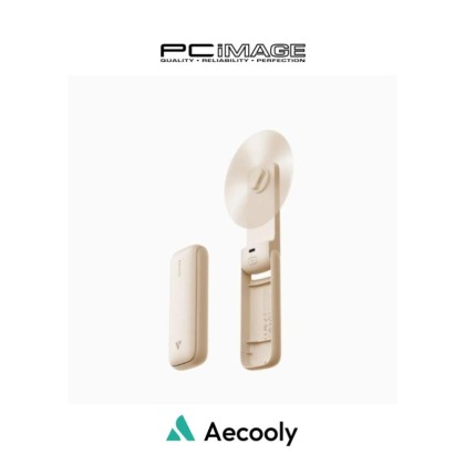 AECOOLY PF01 POCKET 01-PORTABLE HANDHELD FAN/ 2000MAH/ 3 GEARS/ 1YW - BEIGE / BLACK / PINK