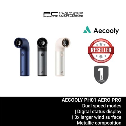 AECOOLY PH01 AERO PRO-HANDHELD HIGH-SPEED FAN/3500MAH/ 6 GEARS/ 1YW - BLACK / BLUE / GOLD AECOOLY PH01 AERO PRO-HANDHELD HIGH-SPEED FAN/3500MAH/ 6 GEARS/ 1YW - BLACK / BLUE / GOLD