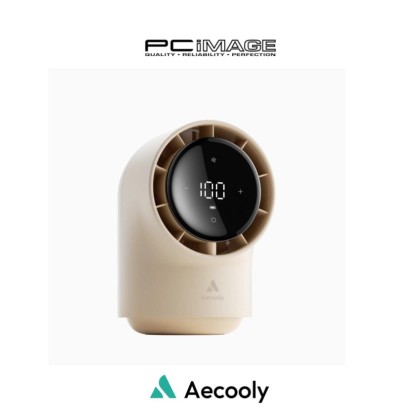 AECOOLY TB02 CHIC 01 LITE-DESK FAN/ 4000MAH/ 100 GEARS/ 1YW - BEIGE / BLACK