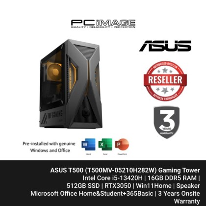 ASUS TUF GAMING T500 MINI TOWER T500MV-13420H282W I5-13420H/16GB D5-5600/512GB/RTX3050 6GB/W11H/3YW ASUS TUF GAMING T500 MINI TOWER T500MV-13420H282W I5-13420H/16GB D5-5600/512GB/RTX3050 6GB/W11H/3YW
