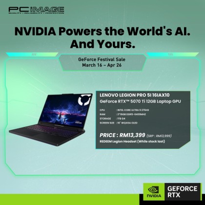 LENOVO Legion 7 16IAX10H-83F5004PMJ GeForce RTX™ 5070 Ti 16" Laptop Eclipse Black (U9-275HX, 32GB DDR5, 1TB SSD, GeForce RTX5070TI 12GB, 16" WQXGA OLED, Win11H, 3YW)