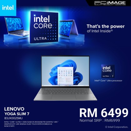 LENOVO Yoga Slim 7I 14ILL10-83JX002SMJ Aura Edition 14" Laptop Luna Grey (U7-258V, 32GB DDR5, 1TB SSD, Intel ARC, 14" 2.8K WQXGA+, Win11H, OfficeHome24+AI Now, 3YW) LENOVO Yoga Slim 7I 14ILL10-83JX002SMJ Aura Edition 14" Laptop Luna Grey (U7-258V, 32GB DDR5, 1TB SSD, Intel ARC, 14" 2.8K WQXGA+, Win11H, OfficeHome24+AI Now, 3YW)