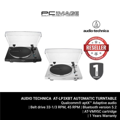 AUDIO TECHNICA  AT-LP3XBT AUTOMATIC BELT-DRIVE TURNTABLE (WIRELESS & ANALOGUE)
