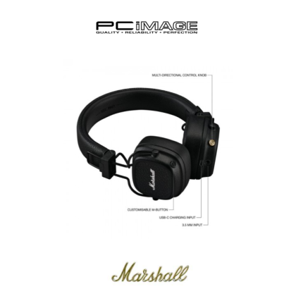MARSHALL MAJOR V Wireless On-Ear Headphones with 100+ hours playtime