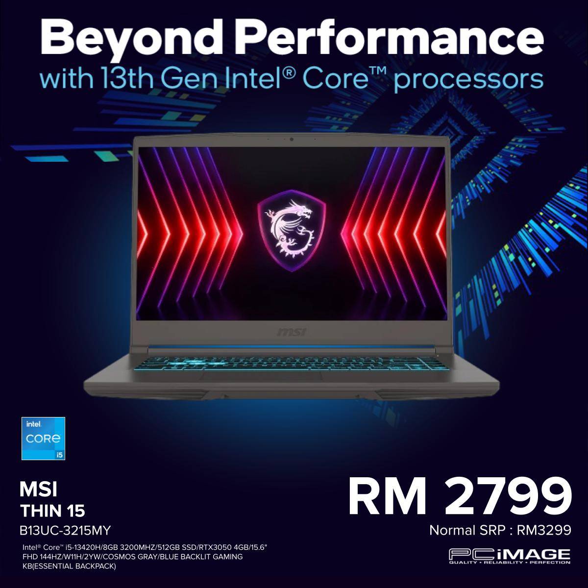 MSI Thin 15 B13UC-3215MY 15.6