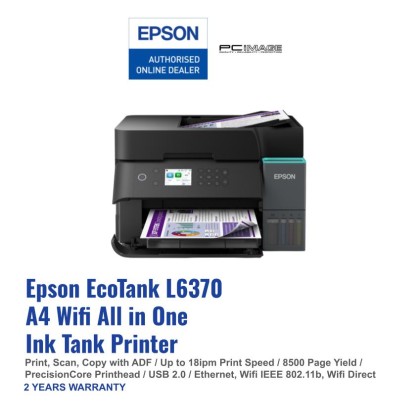 EPSON EcoTank L6370 A4 Wi-Fi Duplex All-in-One Ink Tank Printer + FREE RM150 TNG