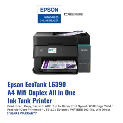 EPSON EcoTank L6390 A4 Wi-Fi Duplex All-in-One Ink Tank Printer + FREE RM150 TNG