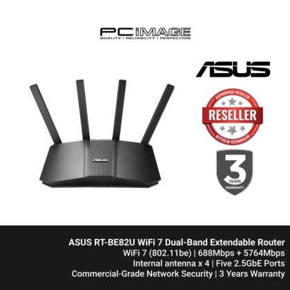 ASUS RT-BE82U WiFi 7 Dual-Band Extendable Router