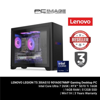 LENOVO LEGION T5 30IAS10 90YA007NMP/CORE ULTRA 7 265K/2*16GB D5-5600/1TB G4/RTX5070TI 16GB/WIFI 7/W11H/3YWUS/ECLIPSE BLACK GAMING DESKTOP PC