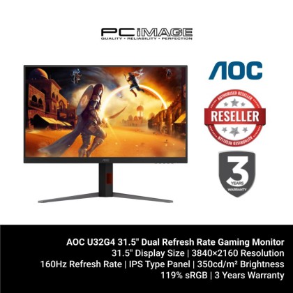 AOC U32G4 31.5" Dual Refresh Rate Gaming Monitor