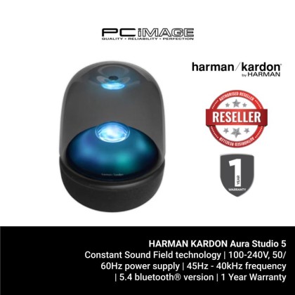 HARMAN KARDON AURA STUDIO 5 (BLACK) | 360° LIGHTSHOW | 140W RMS | BT5.4/AURACAST | 1YW HARMAN KARDON AURA STUDIO 5 (BLACK) | 360° LIGHTSHOW | 140W RMS | BT5.4/AURACAST | 1YW