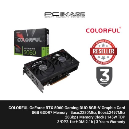 COLORFUL GeForce RTX 5060 Gaming DUO 8GB-V Graphic Card
