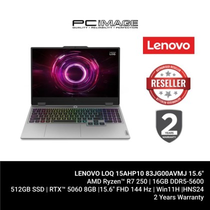 LENOVO LOQ 15AHP10 83JG00AVMJ /R7/16GB/512GB/RTX5060 8GB/15.6" FHD/W11H/HOME24+AI NOW/LUNA GREY/2YW