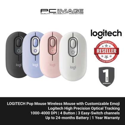 LOGITECH Pop Mouse Wireless Mouse with Customizable Emoji