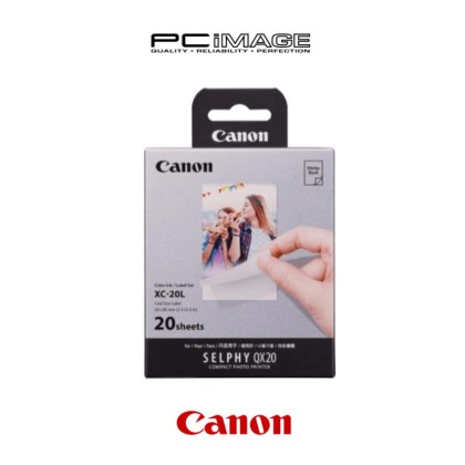 CANON XC-20L PAPER | 20 SHEETS + INK | 2.7" PRINT | FOR SELPHY QX10/QX20