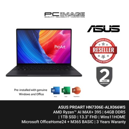 ASUS ProArt PX13 HN7306E-ALX066WS 13.3” 3K OLED Touch Nano Black AI MAX+ 395/64GB D5/1TB/ATI/H&S/W11/2YW ASUS ProArt PX13 HN7306E-ALX066WS 13.3” 3K OLED Touch Nano Black AI MAX+ 395/64GB D5/1TB/ATI/H&S/W11/2YW