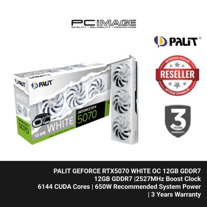 PALIT GEFORCE RTX5070 WHITE OC 12GB GDDR7 (3YW) PALIT GEFORCE RTX5070 WHITE OC 12GB GDDR7 (3YW)