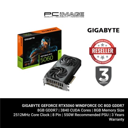 GIGABYTE GEFORCE RTX5060 WINDFORCE OC 8GD GDDR7 (3YW)