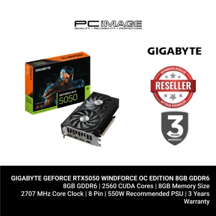 GIGABYTE GEFORCE RTX5050 WINDFORCE OC EDITION 8GB GDDR6 (3YW) GIGABYTE GEFORCE RTX5050 WINDFORCE OC EDITION 8GB GDDR6 (3YW)