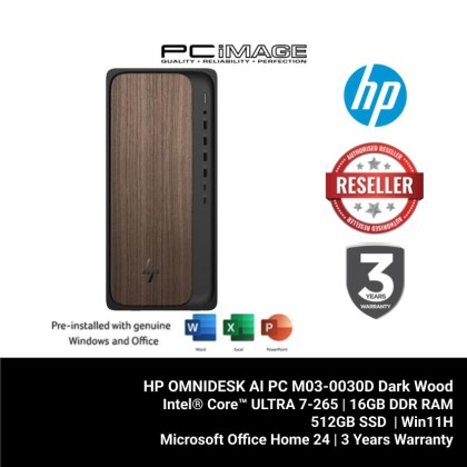 HP OMNIDESK AI PC M03-0030D ULTRA 7-265/16GB D5/512GB G4/W11H/HOME24/DARK WOOD/3YW