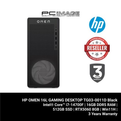 HP OMEN 16L GAMING DESKTOP TG03-0011D i7-14700F/16GB D5/512GB G4/RTX5060 8GB/W11H/BLACK/3YW