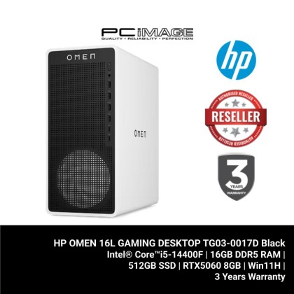 HP OMEN 16L GAMING DESKTOP TG03-0017D i5-14400F/16GB D5-5600/512GB G4/RTX5060 8GB/W11H/3YW