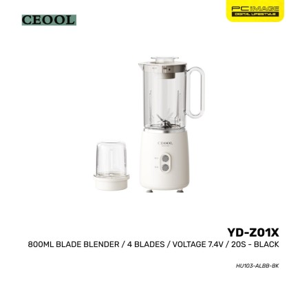 CEOOL YD-Z01X 800ML BLADE BLENDER/4 BLADES/VOLTAGE 7.4V/20S - BLACK 3MW